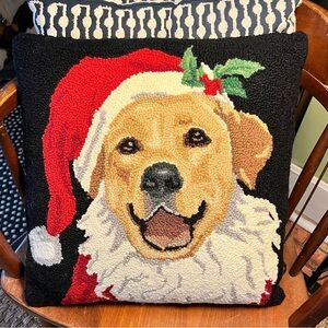 NWT Yellow Labrador Retriever Christmas Pillow